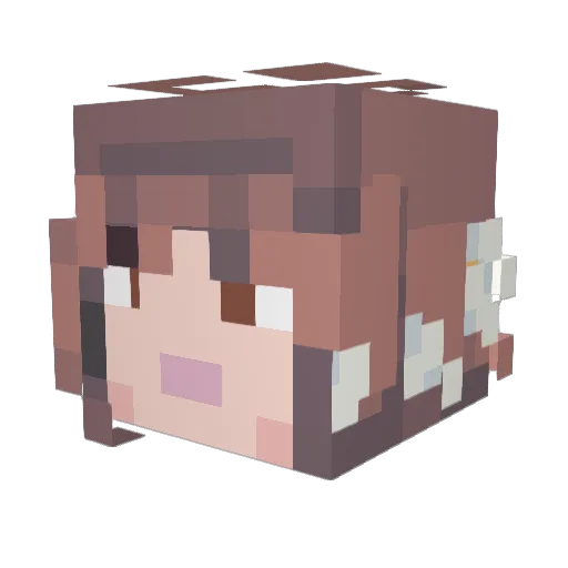 vihgb Minecraft avatar head, 3D render