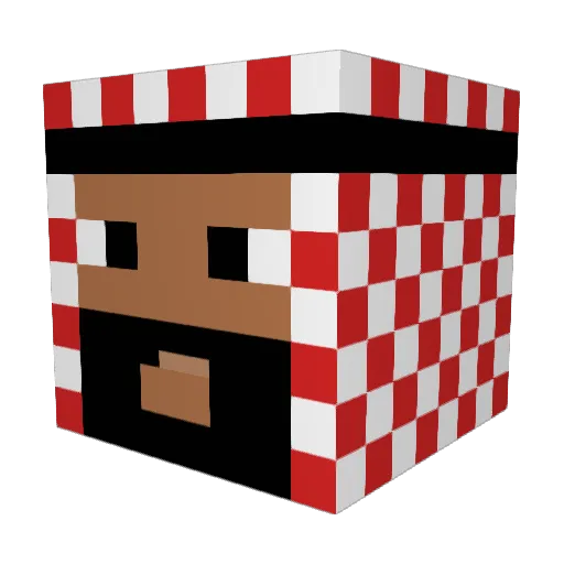 viho69 Minecraft avatar head, 3D render