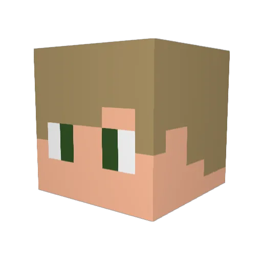 vihtis12 Minecraft avatar head, 3D render