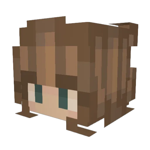 viiaa Minecraft avatar head, 3D render