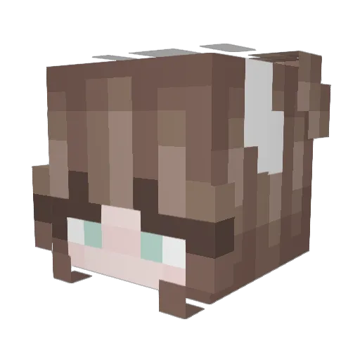 viictorriaa Minecraft avatar head, 3D render