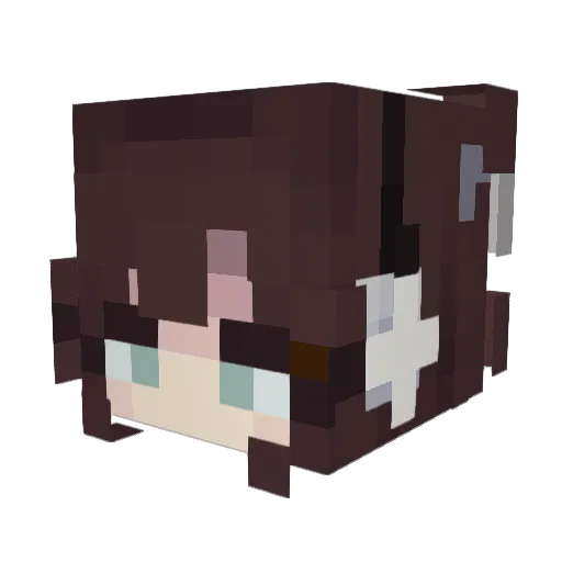 viieepy Minecraft avatar head, 3D render
