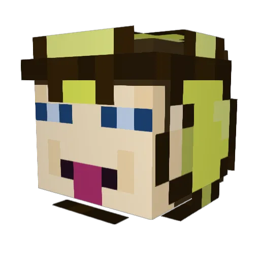viiihsz Minecraft avatar head, 3D render