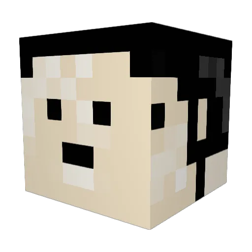 viiksi80 Minecraft avatar head, 3D render