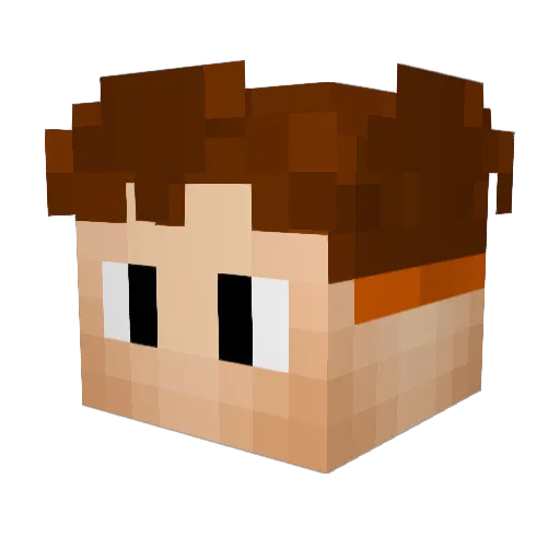 viiky Minecraft avatar head, 3D render