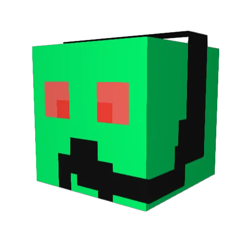 viimeinen Minecraft avatar head, 3D render