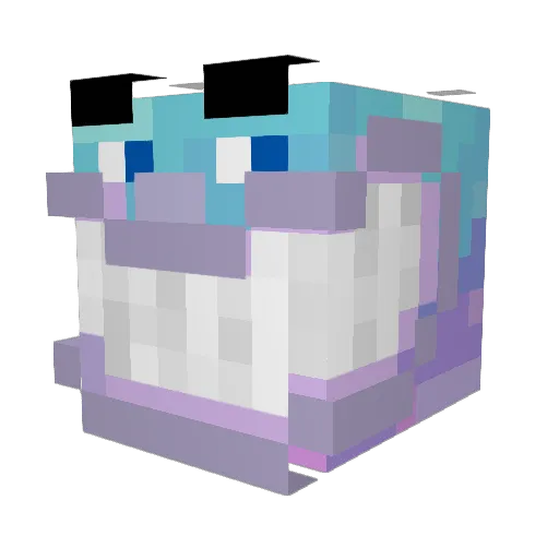 viiollisgg Minecraft avatar head, 3D render