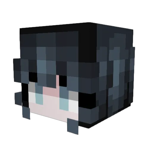 viiuxx Minecraft avatar head, 3D render