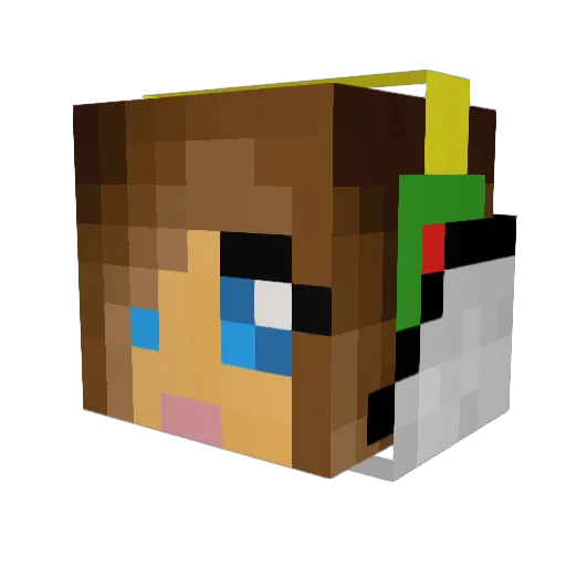 vikiarmes Minecraft avatar head, 3D render