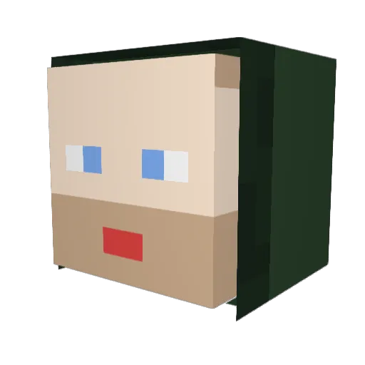 vikingeirc Minecraft avatar head, 3D render