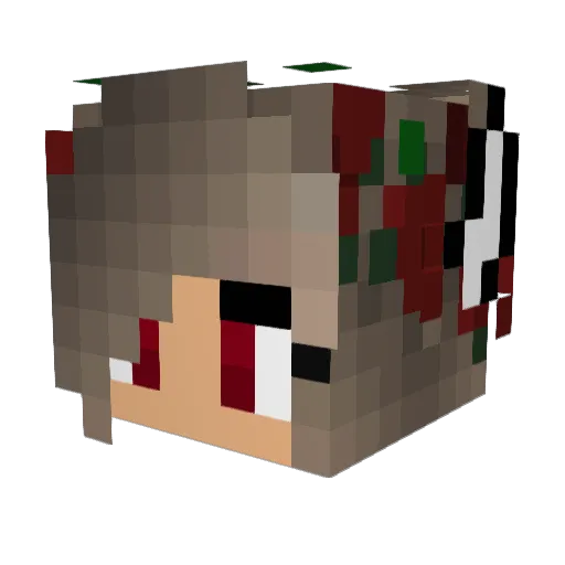 vikisekCZ Minecraft avatar head, 3D render