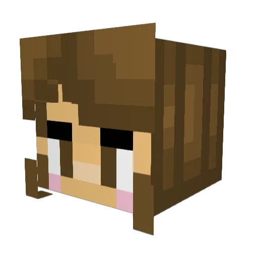 vikki_b Minecraft avatar head, 3D render