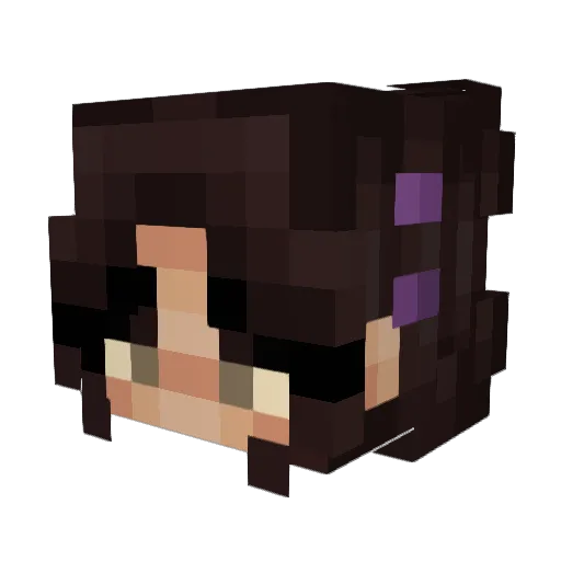 vikkidebeast Minecraft avatar head, 3D render