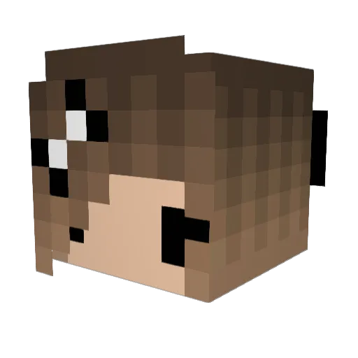 vikksen Minecraft avatar head, 3D render