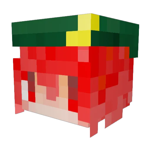 vikkun Minecraft avatar head, 3D render