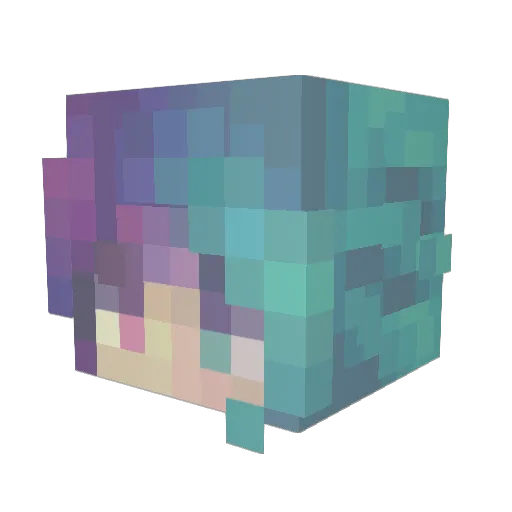 viks123 Minecraft avatar head, 3D render