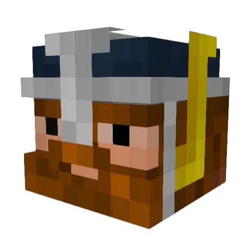 vikterminat Minecraft avatar head, 3D render