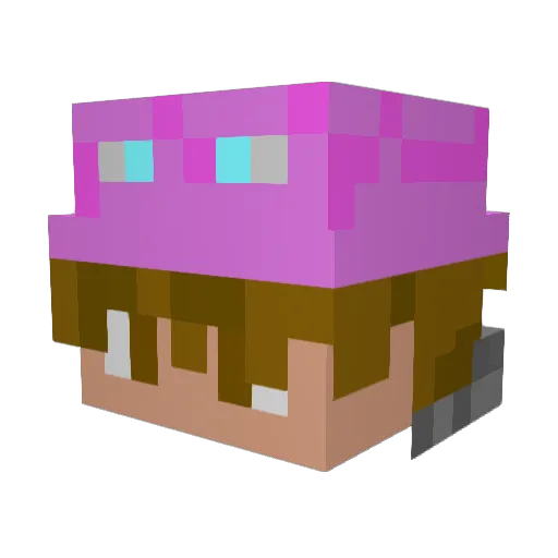 vilius_monstr Minecraft avatar head, 3D render