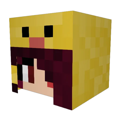 villae12 Minecraft avatar head, 3D render
