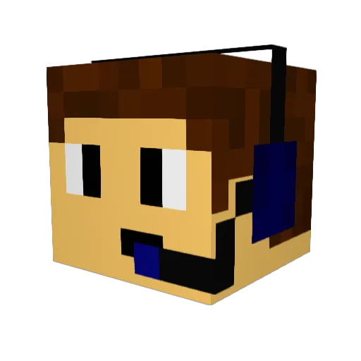villager27 Minecraft avatar head, 3D render