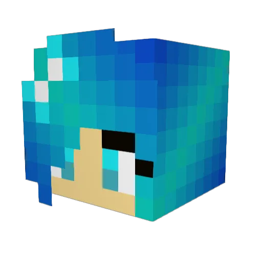 villager_nose Minecraft avatar head, 3D render
