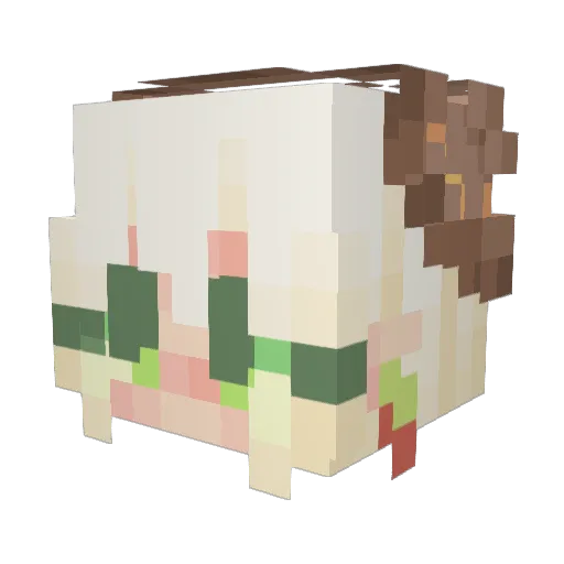 villanewbies Minecraft avatar head, 3D render