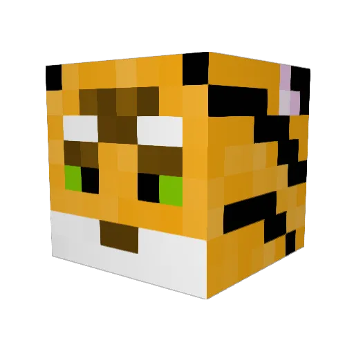 villasaldi Minecraft avatar head, 3D render