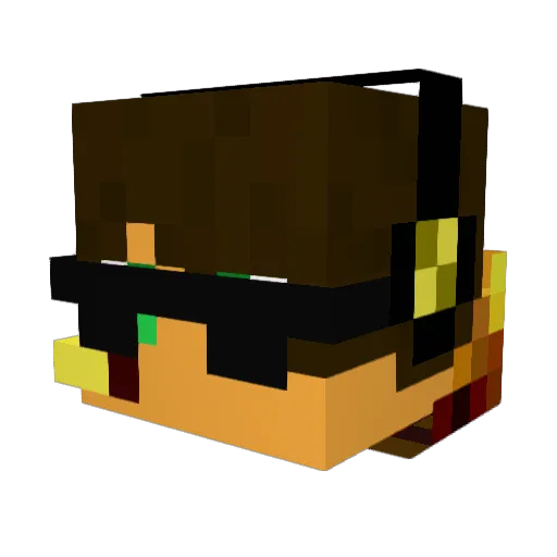 ville5 Minecraft avatar head, 3D render