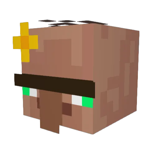 villerex Minecraft avatar head, 3D render