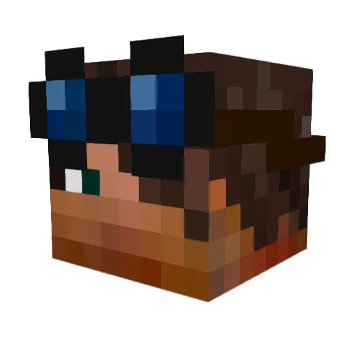 villofix Minecraft avatar head, 3D render