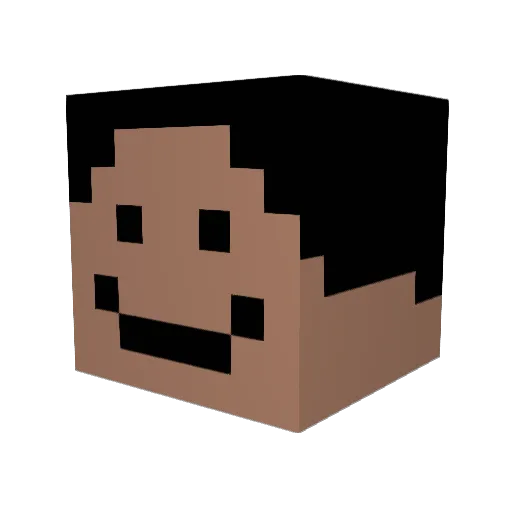 vilppe Minecraft avatar head, 3D render