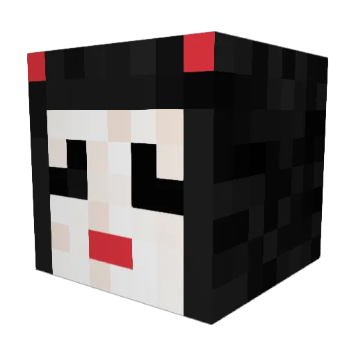 vilru Minecraft avatar head, 3D render