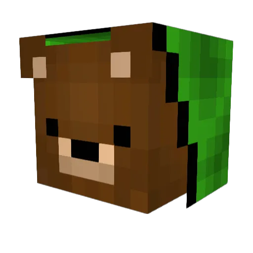 vilse Minecraft avatar head, 3D render