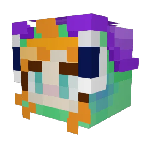 vilvt Minecraft avatar head, 3D render
