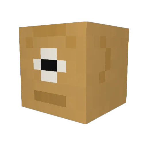 vin_g Minecraft avatar head, 3D render