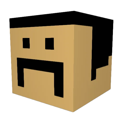 vinbarsbuske Minecraft avatar head, 3D render