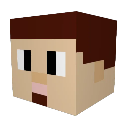 vince35 Minecraft avatar head, 3D render