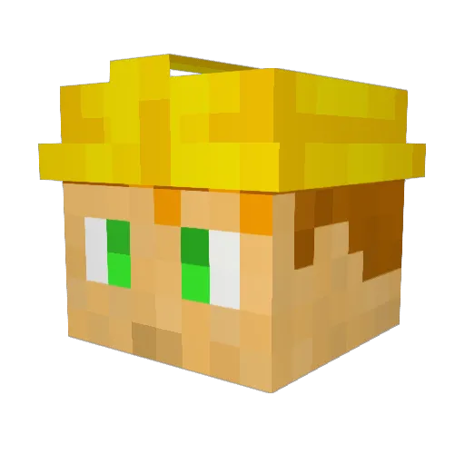 vincele Minecraft avatar head, 3D render