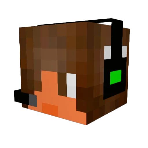 vincent110 Minecraft avatar head, 3D render
