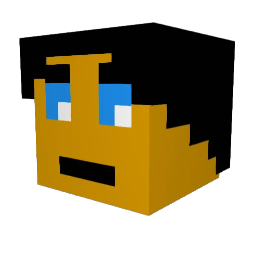 vincent57 Minecraft avatar head, 3D render