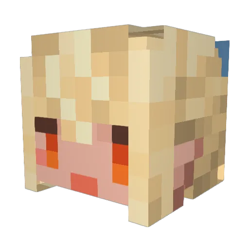 vincent900615 Minecraft avatar head, 3D render