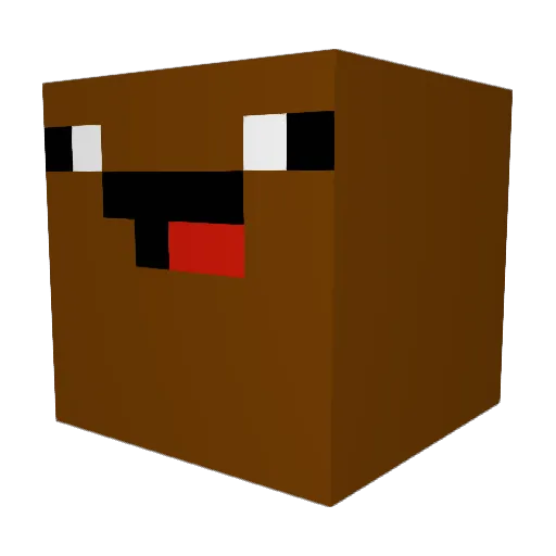vincentoe Minecraft avatar head, 3D render