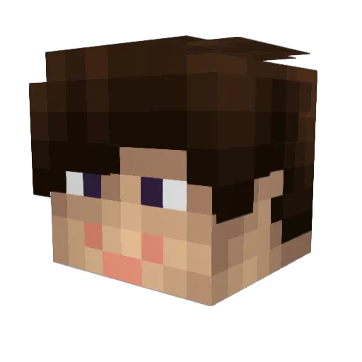 vincentsmit Minecraft avatar head, 3D render
