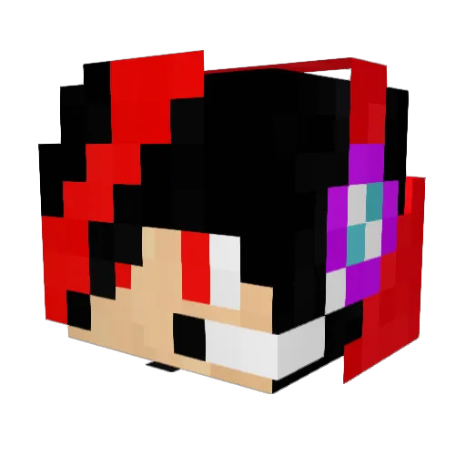 vincentxxl Minecraft avatar head, 3D render