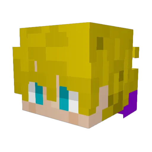 vinci_nik Minecraft avatar head, 3D render
