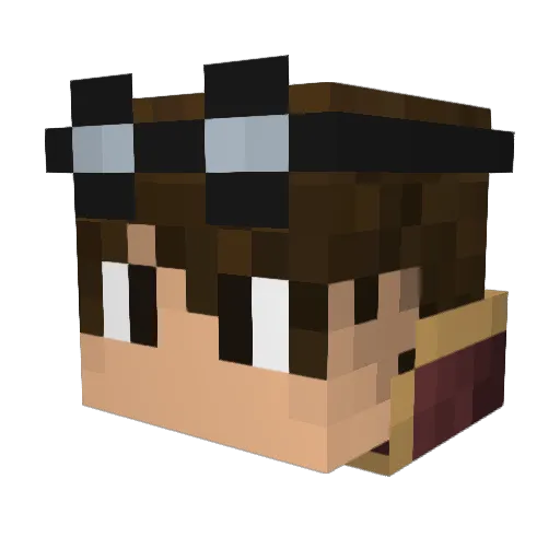 vinclegamer Minecraft avatar head, 3D render