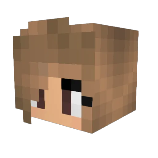 vindfull Minecraft avatar head, 3D render