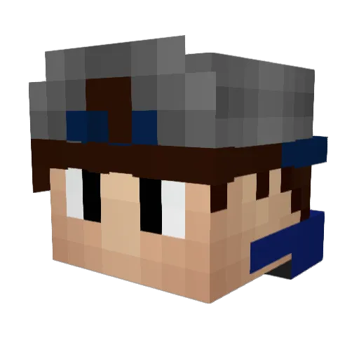 vinecioss Minecraft avatar head, 3D render