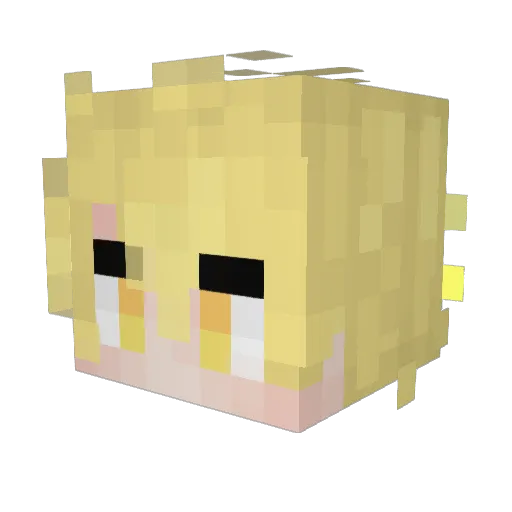 vinedecc Minecraft avatar head, 3D render