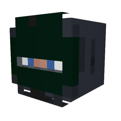 vinent Minecraft avatar head, 3D render